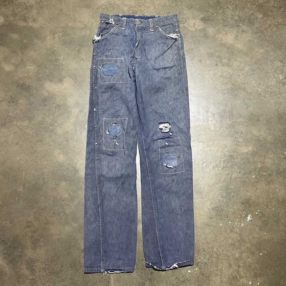 Vintage 60s Wrangler Blue Bell Dark Sanforized Jeans 26x31